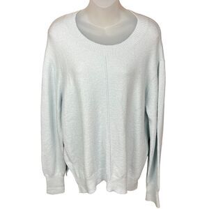 Nordstrom Treasure & Bond Crew Neck Sweater Light Blue Wool Blend Large
